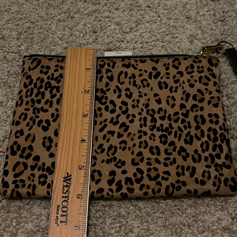 Jcrew leopard print clutch NEW w/ tags